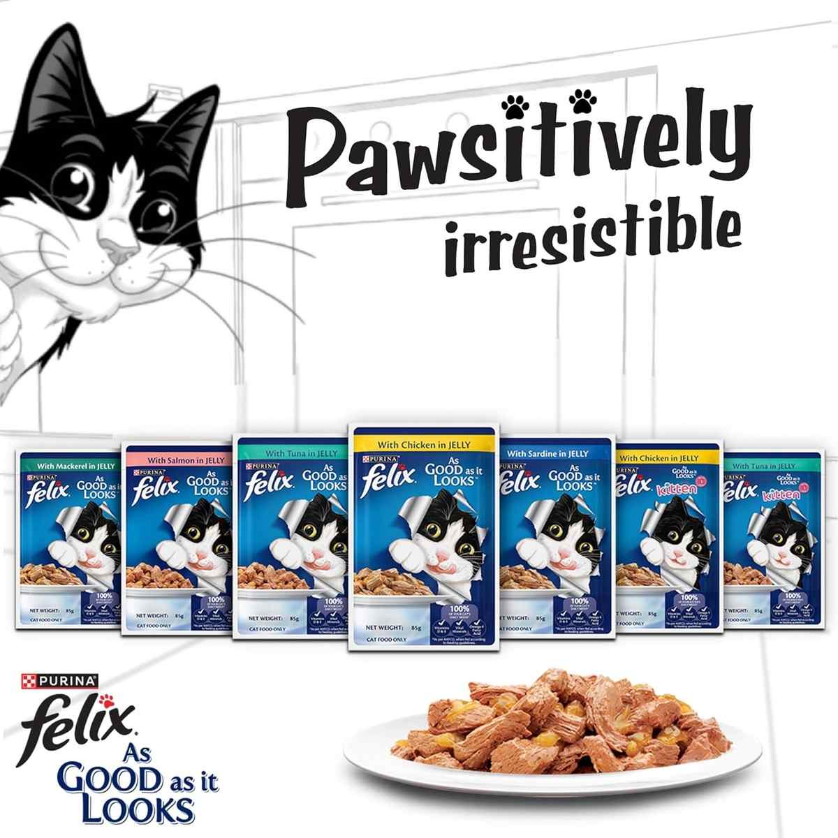 Purina Felix Chicken in Jelly Wet Cat Food - 85gm