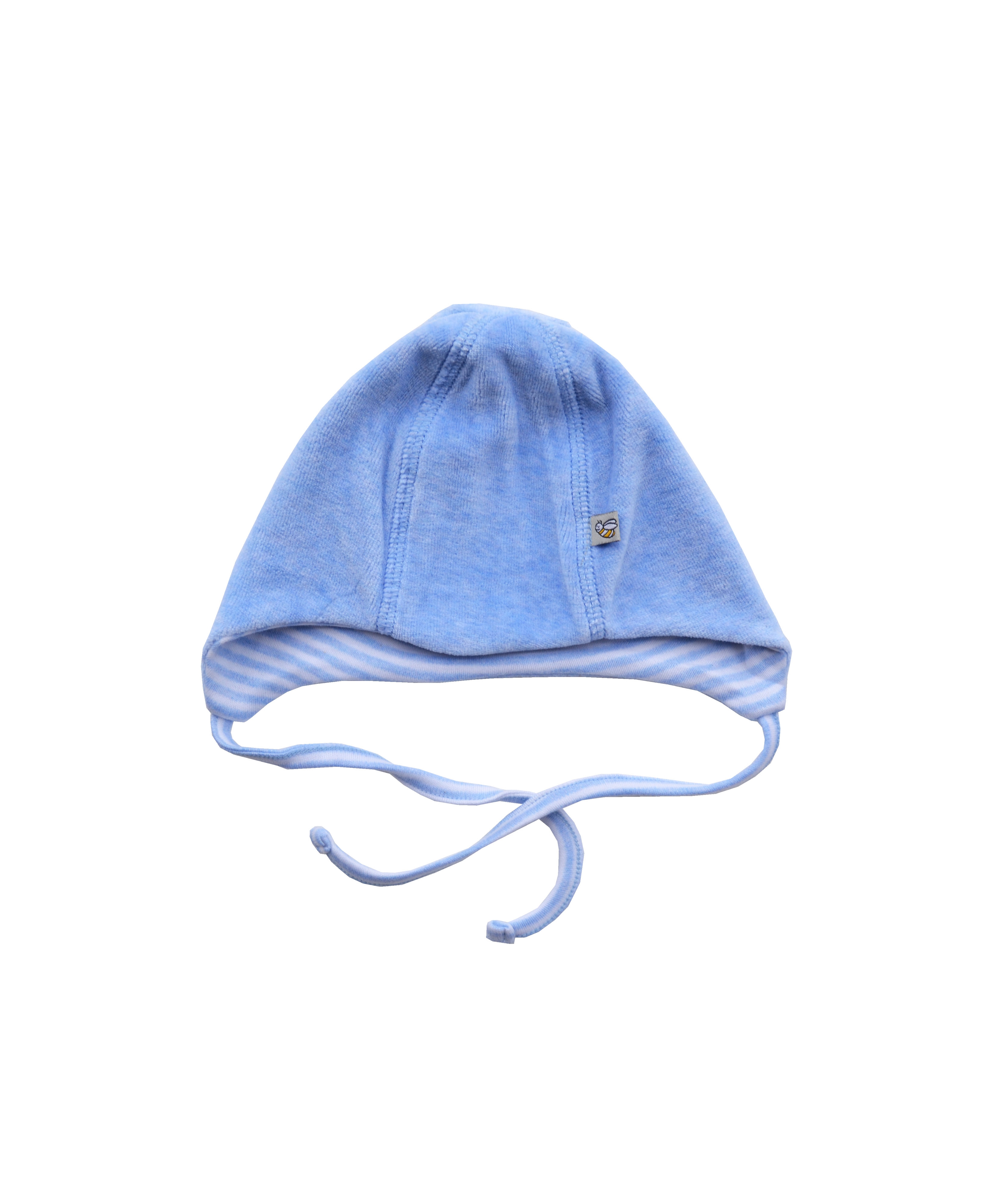 Babeez | Blue/Stripe Reversible Cap (Velour / 100% Cotton Interlock Biowash) undefined