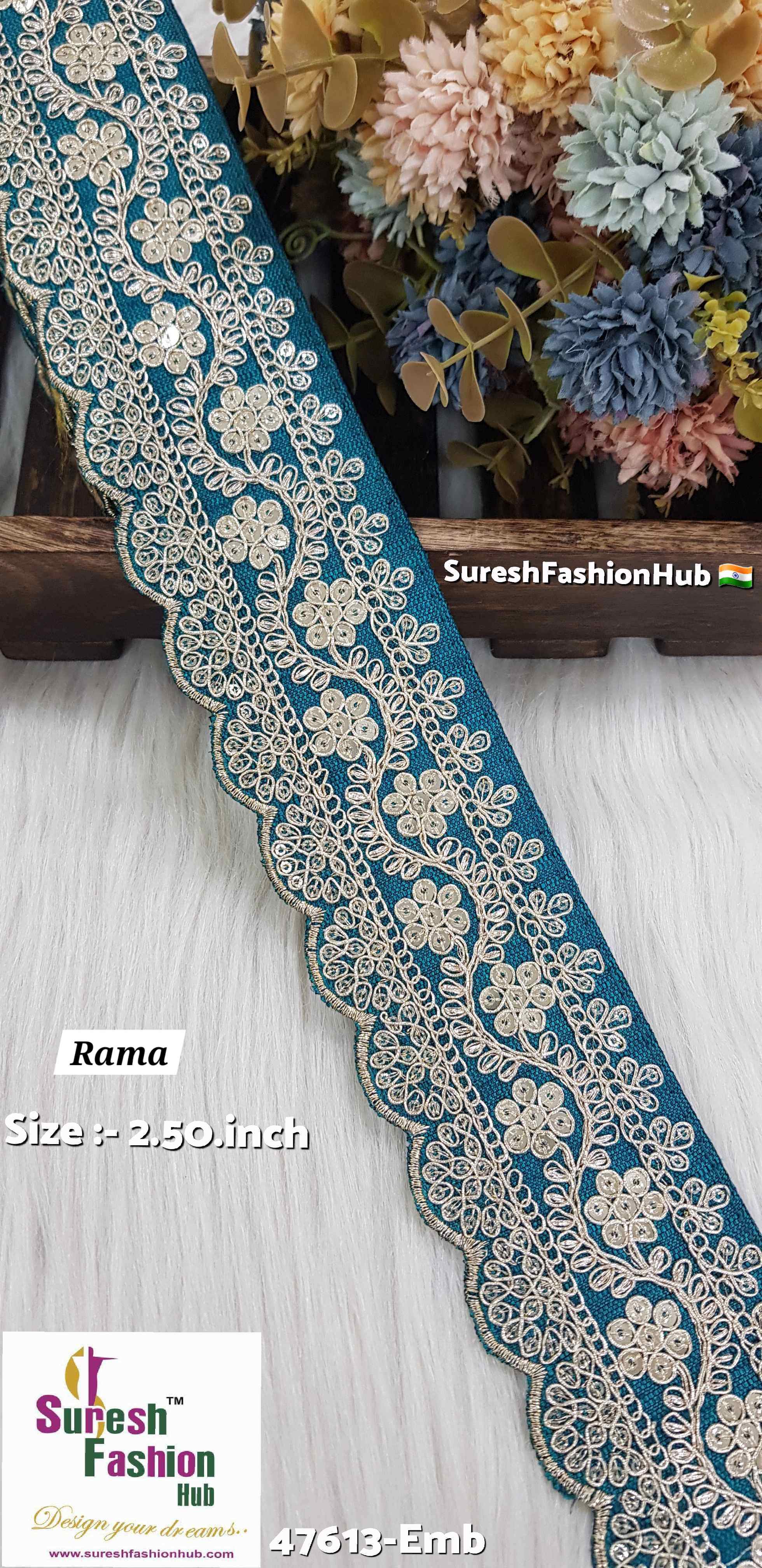 Floral Rama Fabric Based Embroidery
