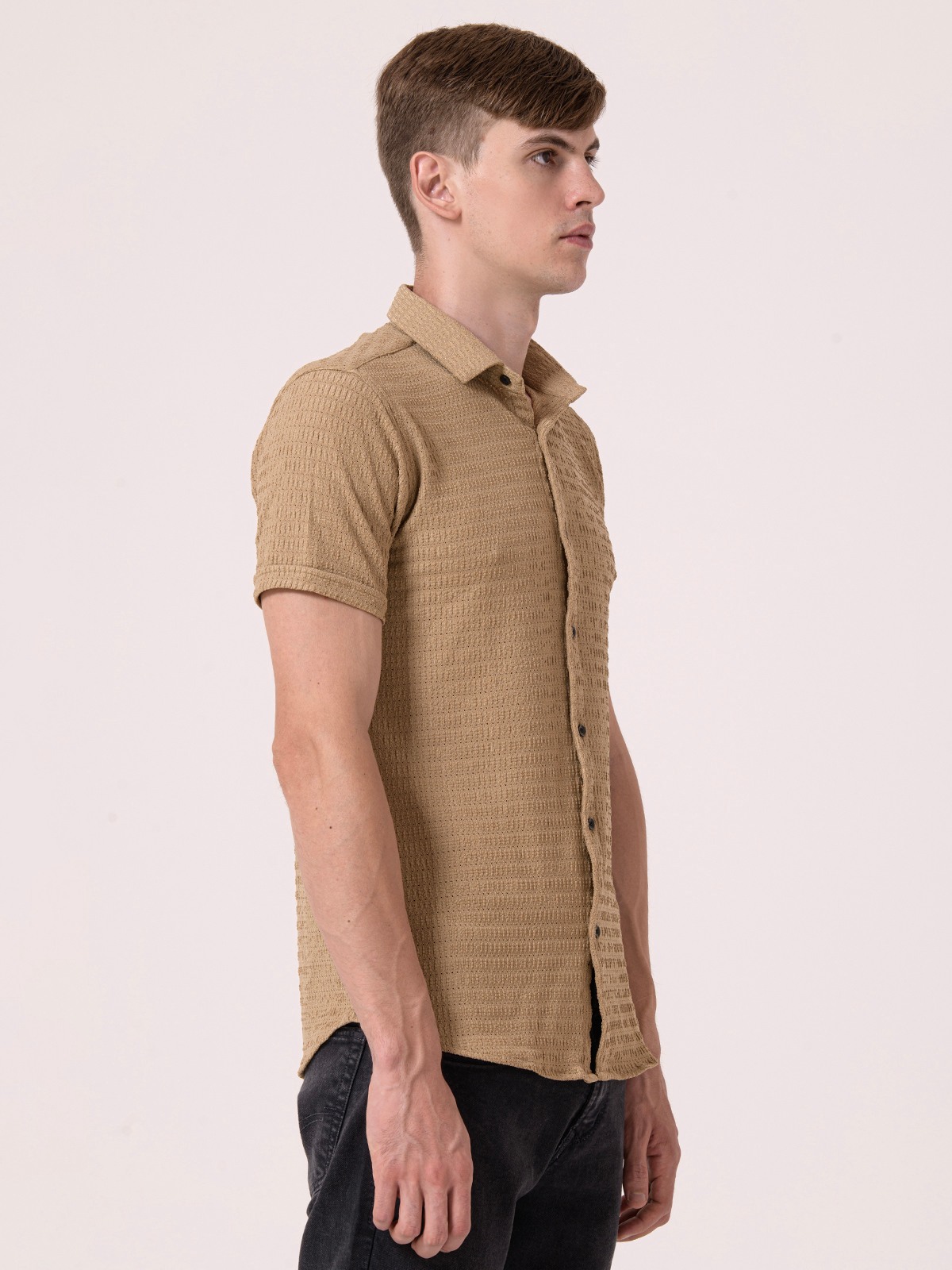 Albion Mens Brown Casual Shirt