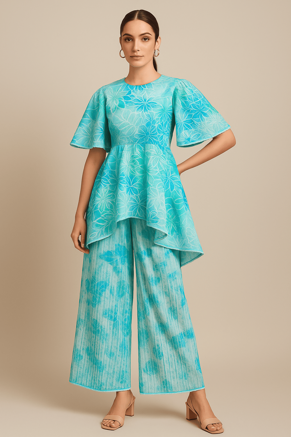 Light Blue Printed co-ord set