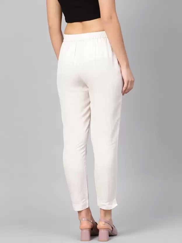 Shopbering Regular Fit Women White Trousers - Buy Shopbering Regular Fit  Women White Trousers Online at Best Prices in India | Flipkart.com