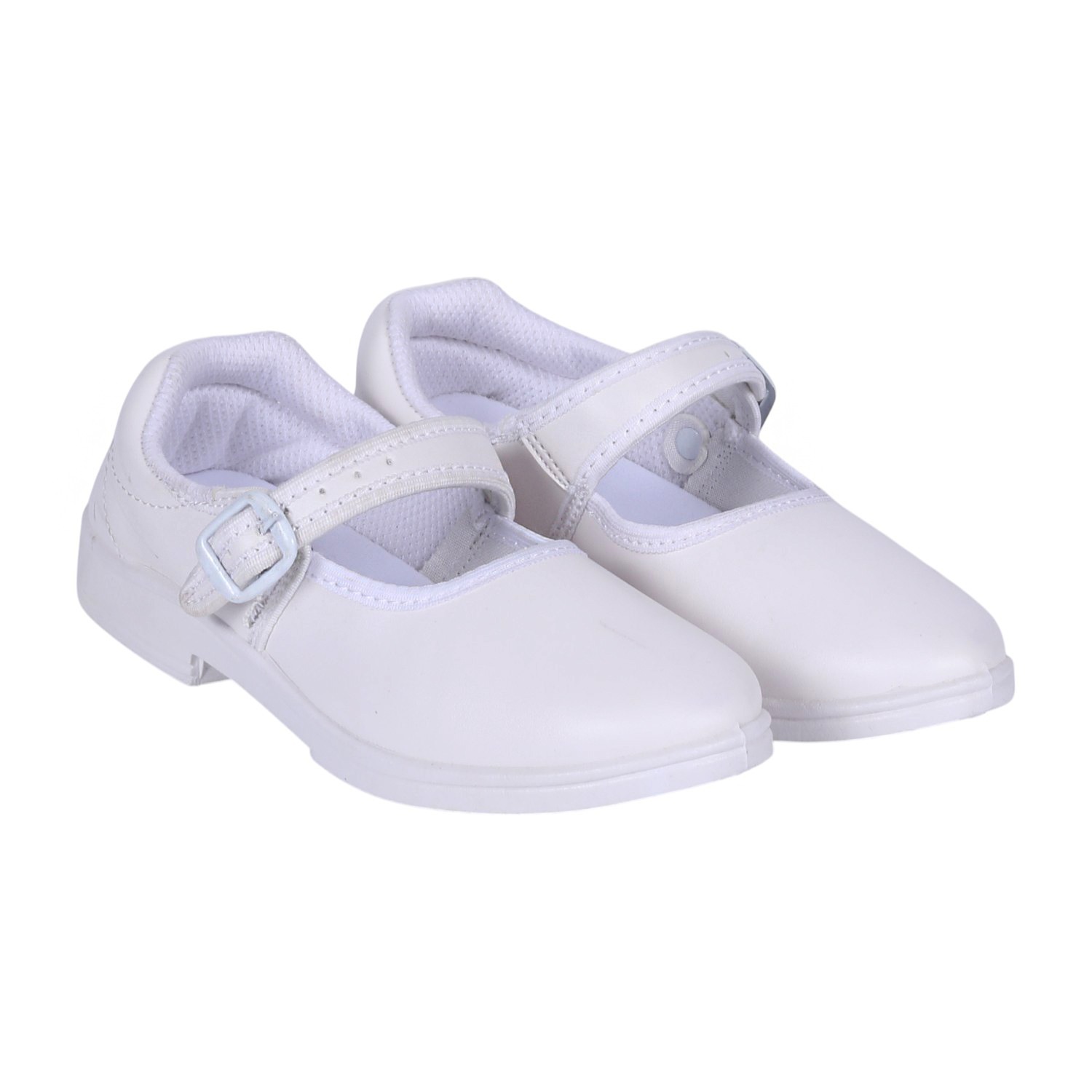 White Velcro Shool Shoes For Girls
