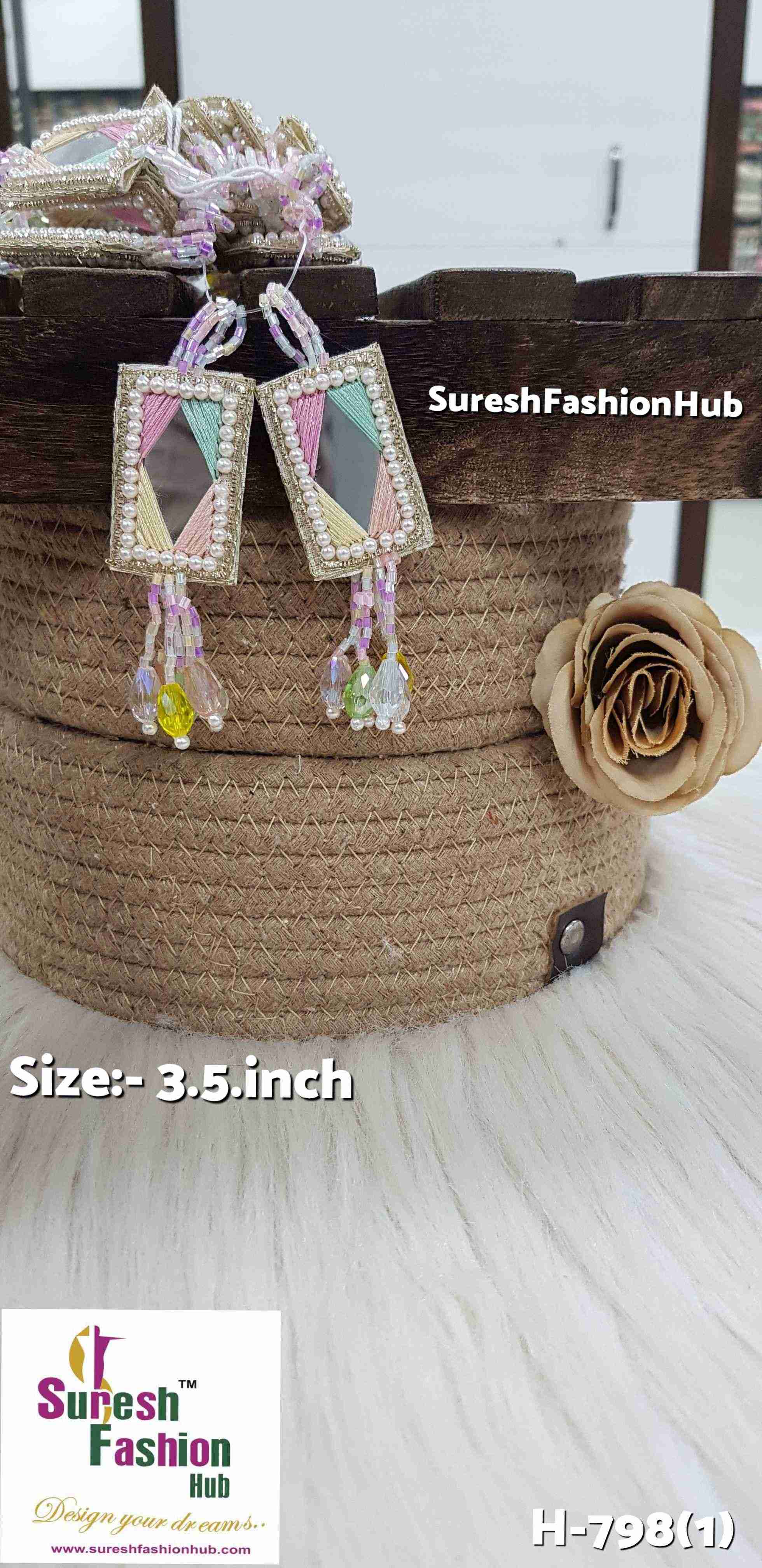Crystal Rectangle Pastel Tassels
