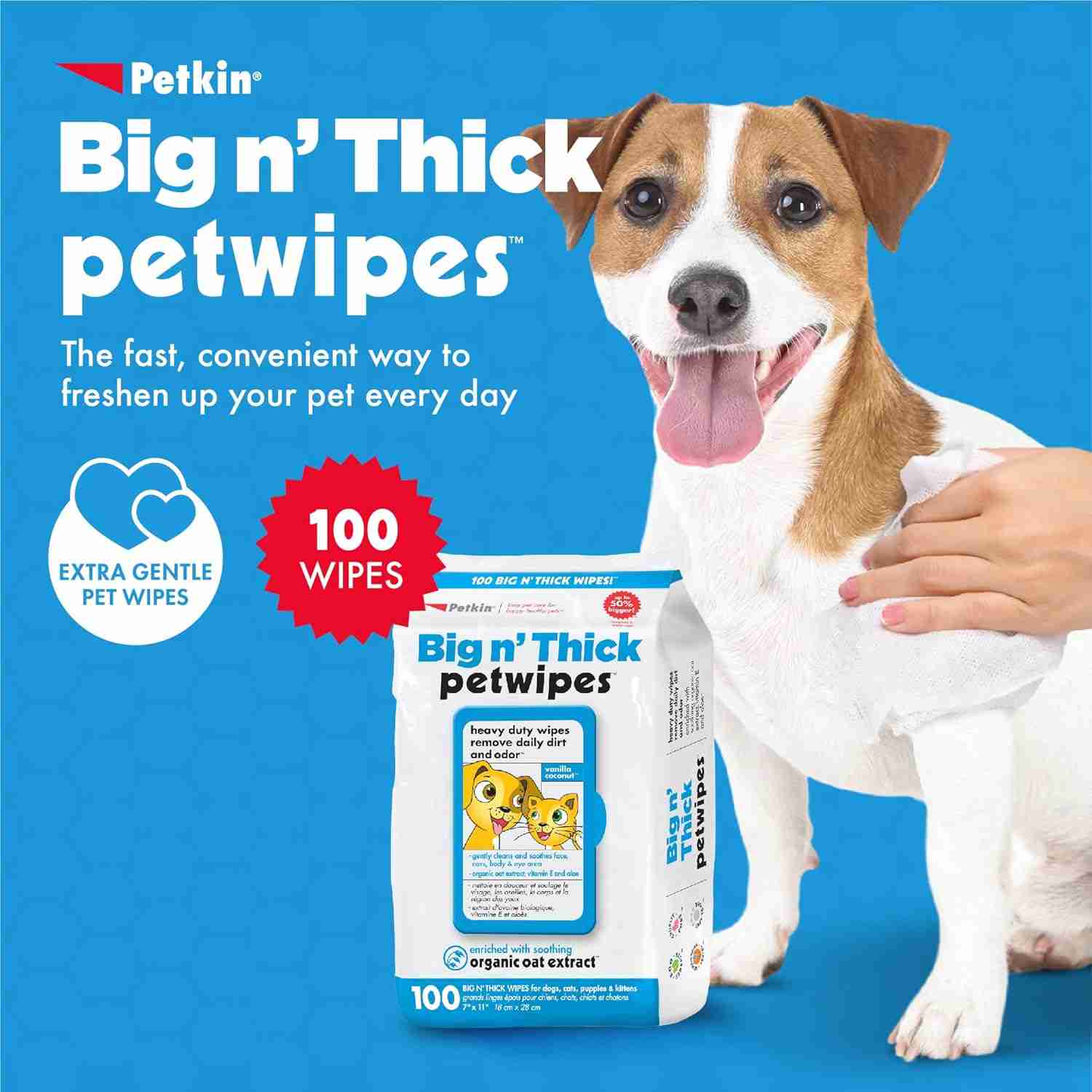 Petkin Big N Thick Pet Wipes