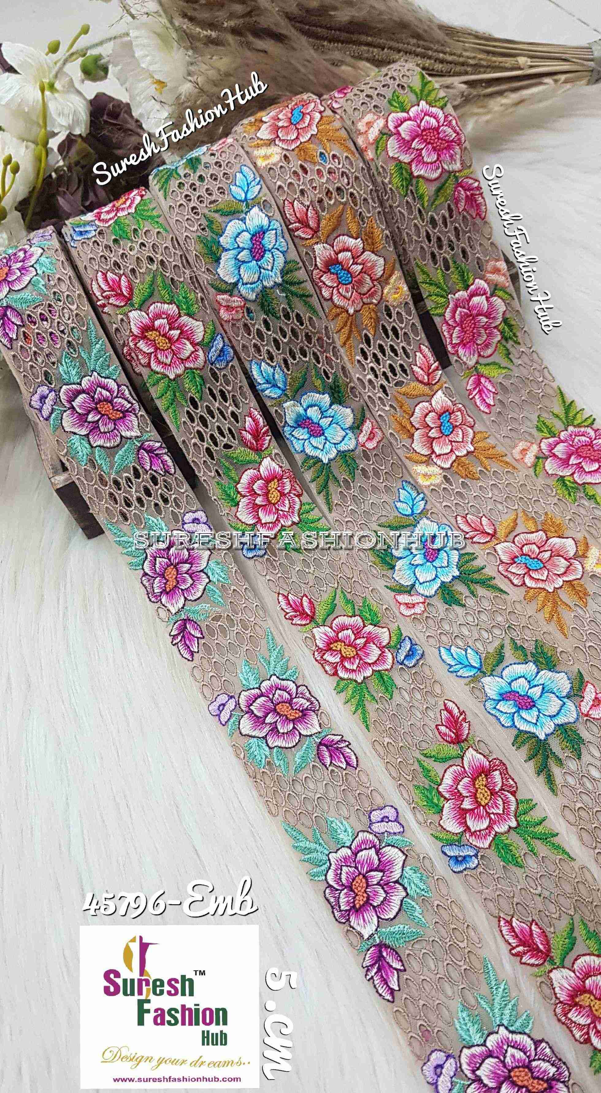 Firozi Elegance Cutwork Lace