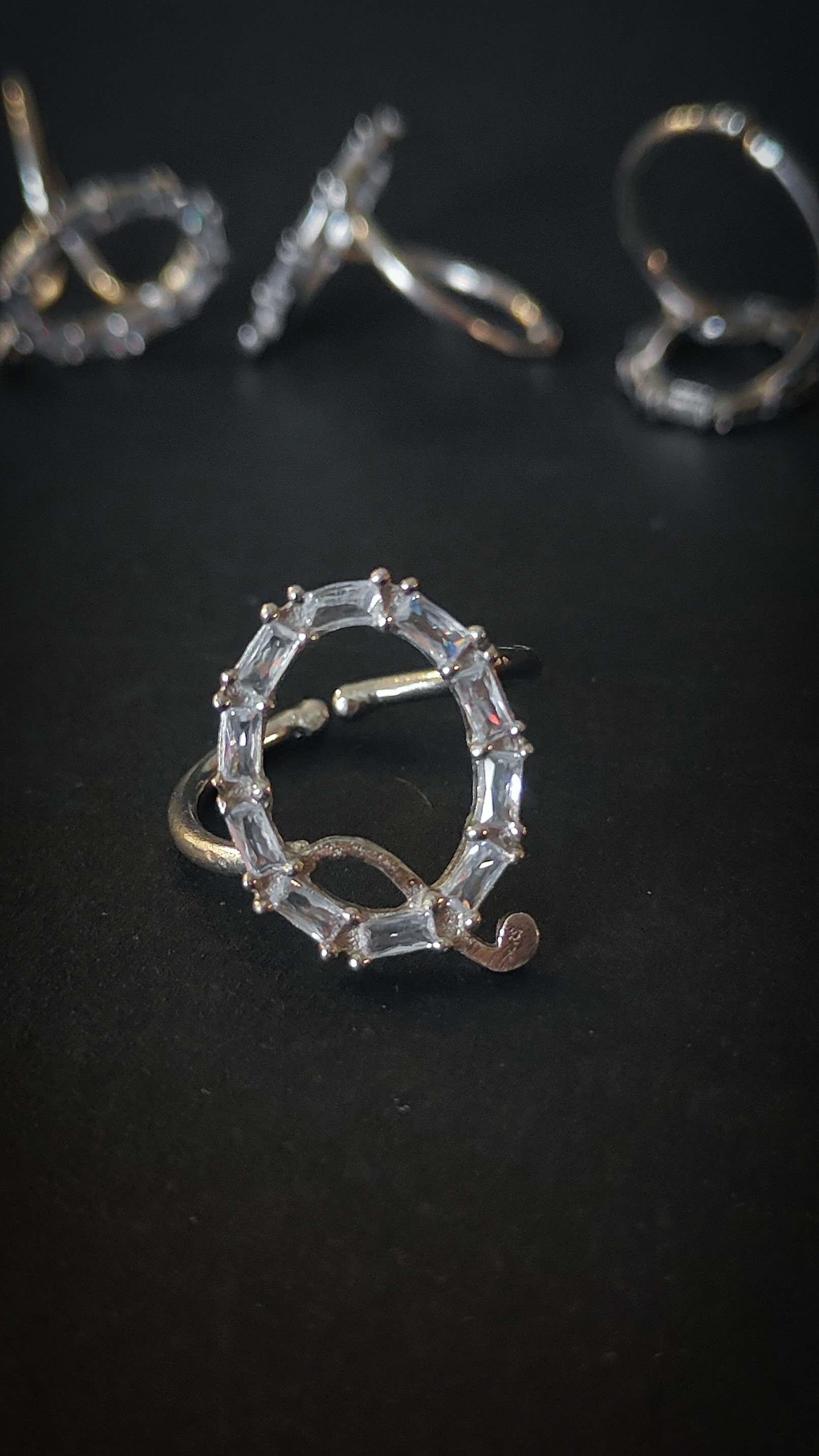 Smoked Queen Studded Ring
