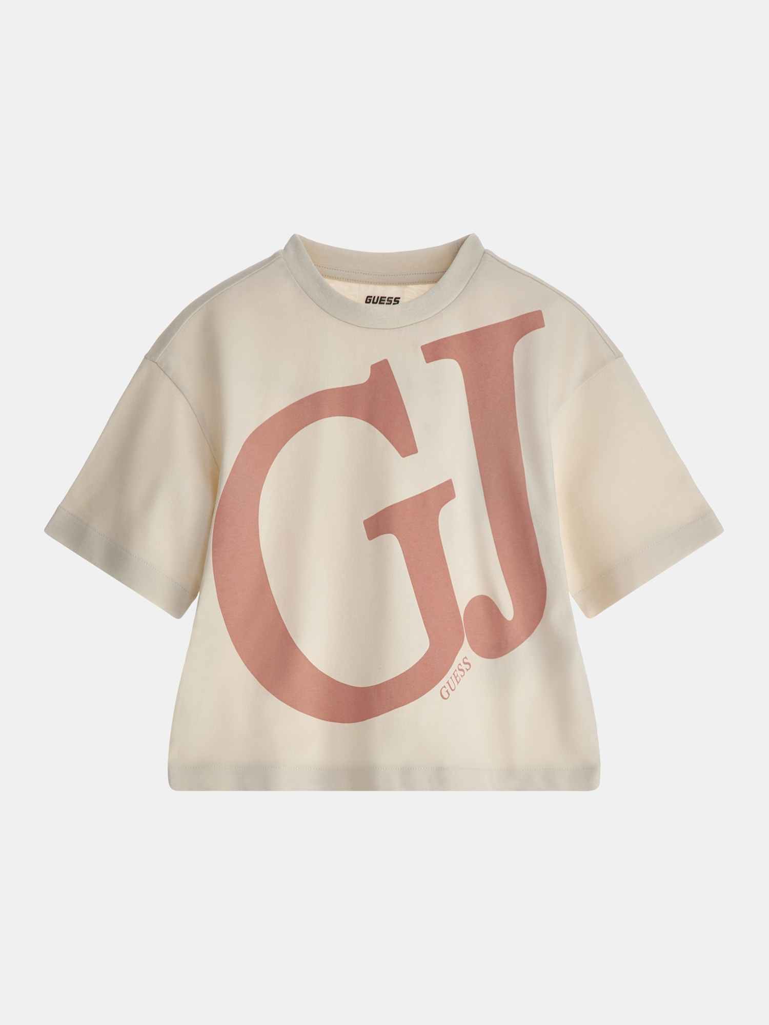 Guess Cream Cotton Logo GIRLS Tshirt