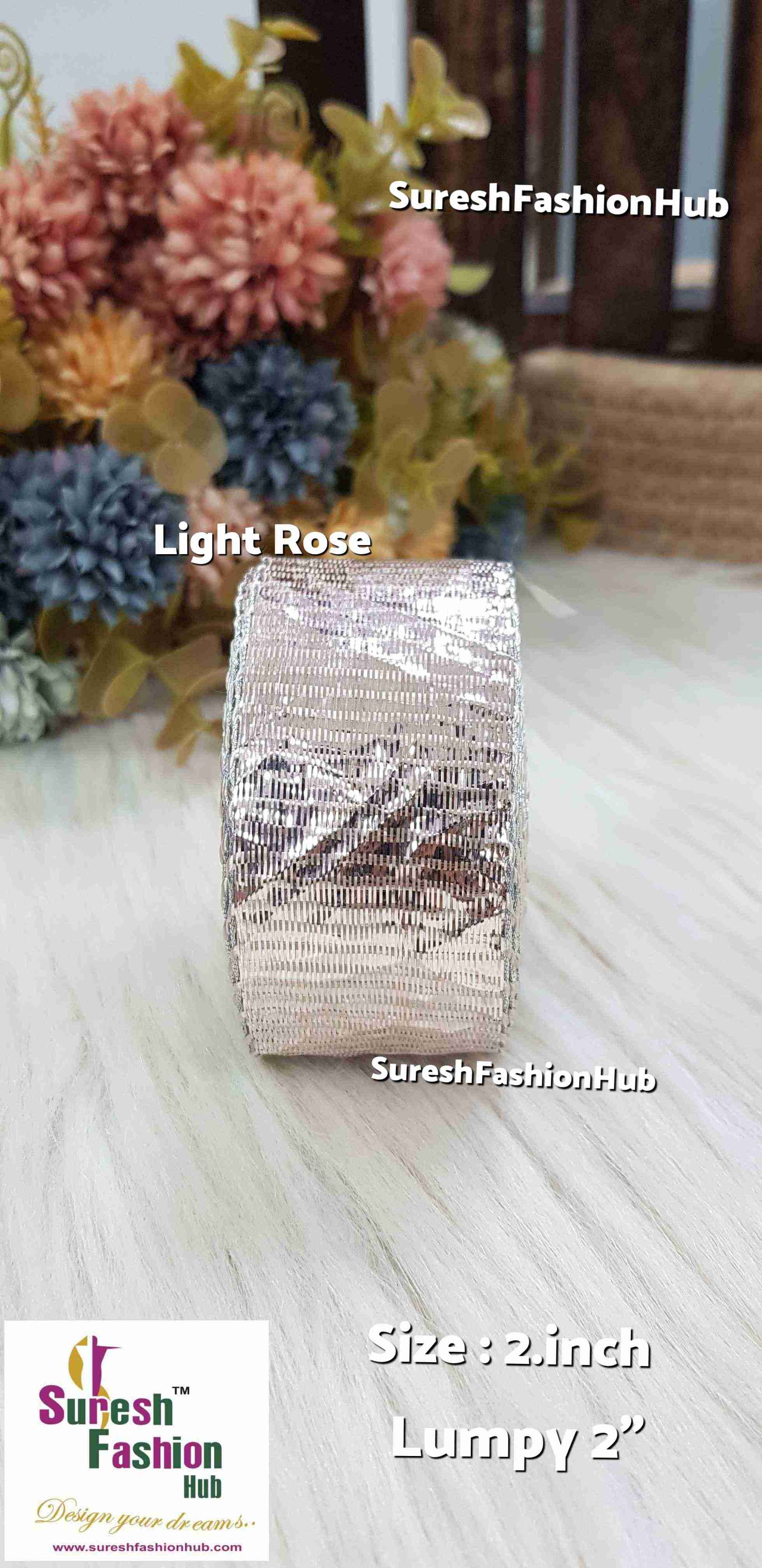 Light Rose Lampi Gota Border 2 inch