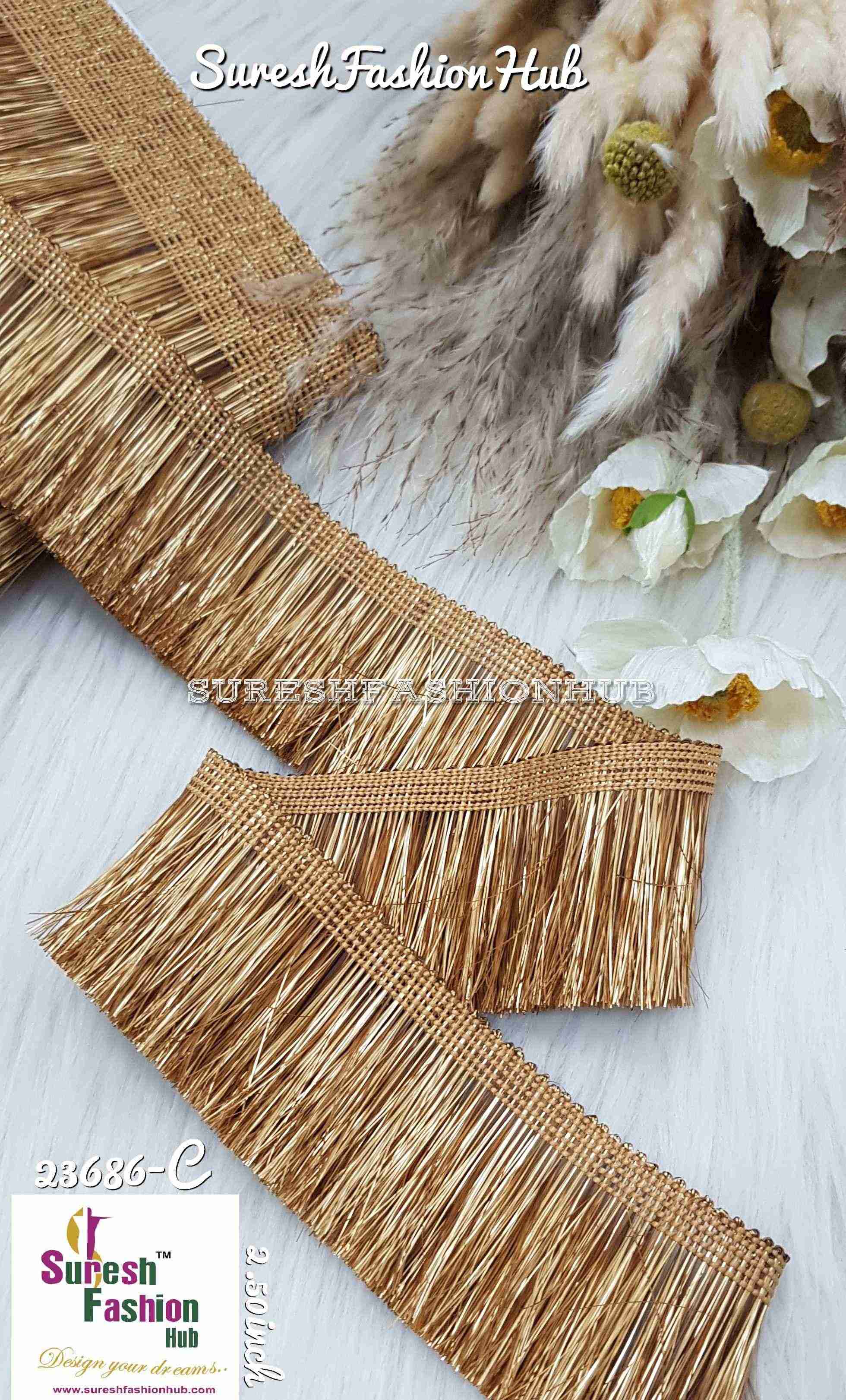 Shimmer Matte Gold Tassel Trimming