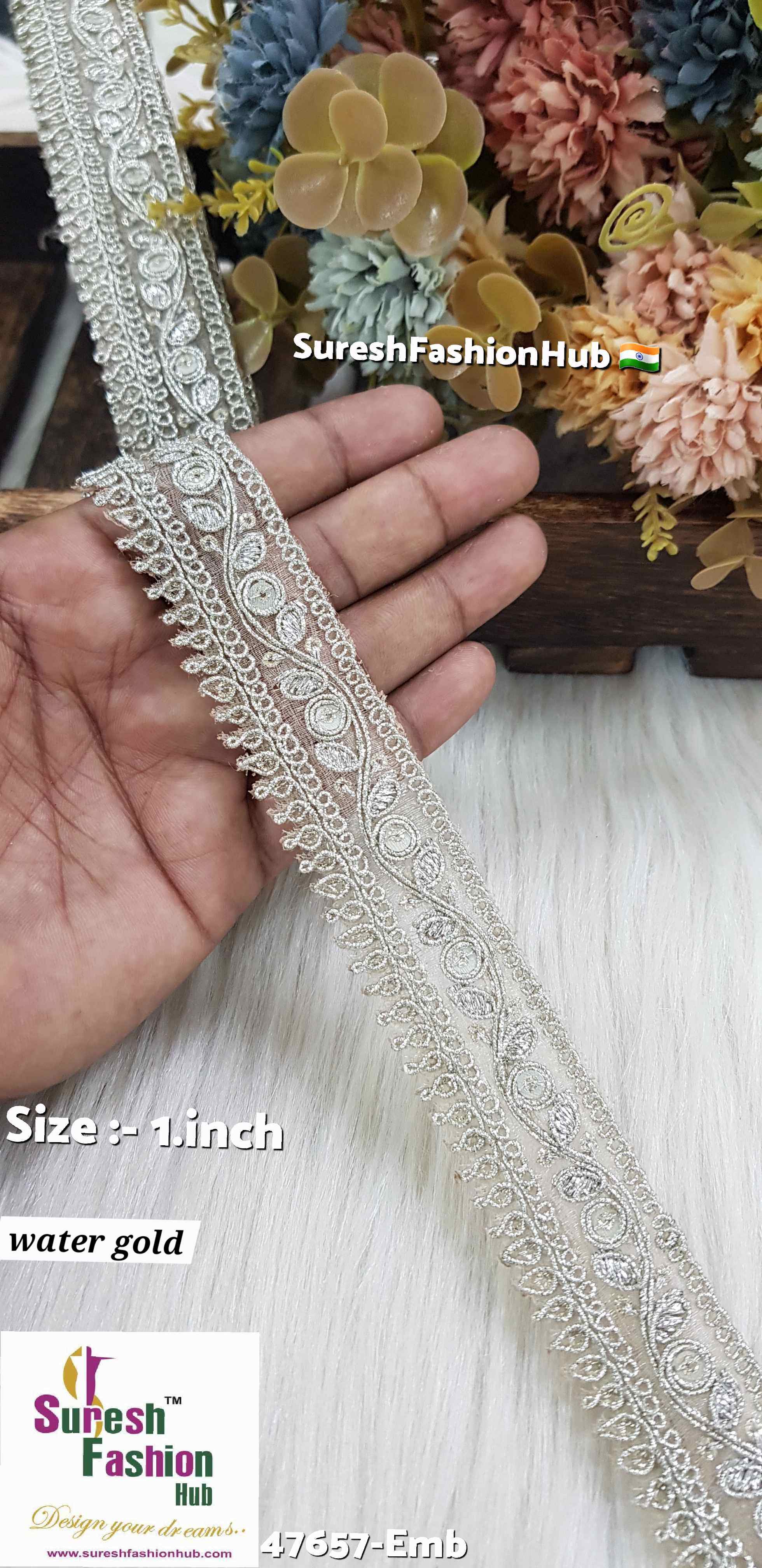 Water Elegance Embroidery Border Lace