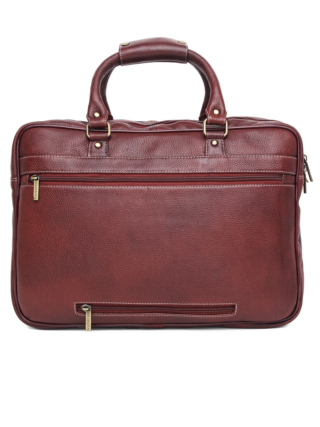 WildHorn | WildHorn Maroon Leather Laptop Messenger Bag for Men| Padded Laptop Compartment |Office Bag  2