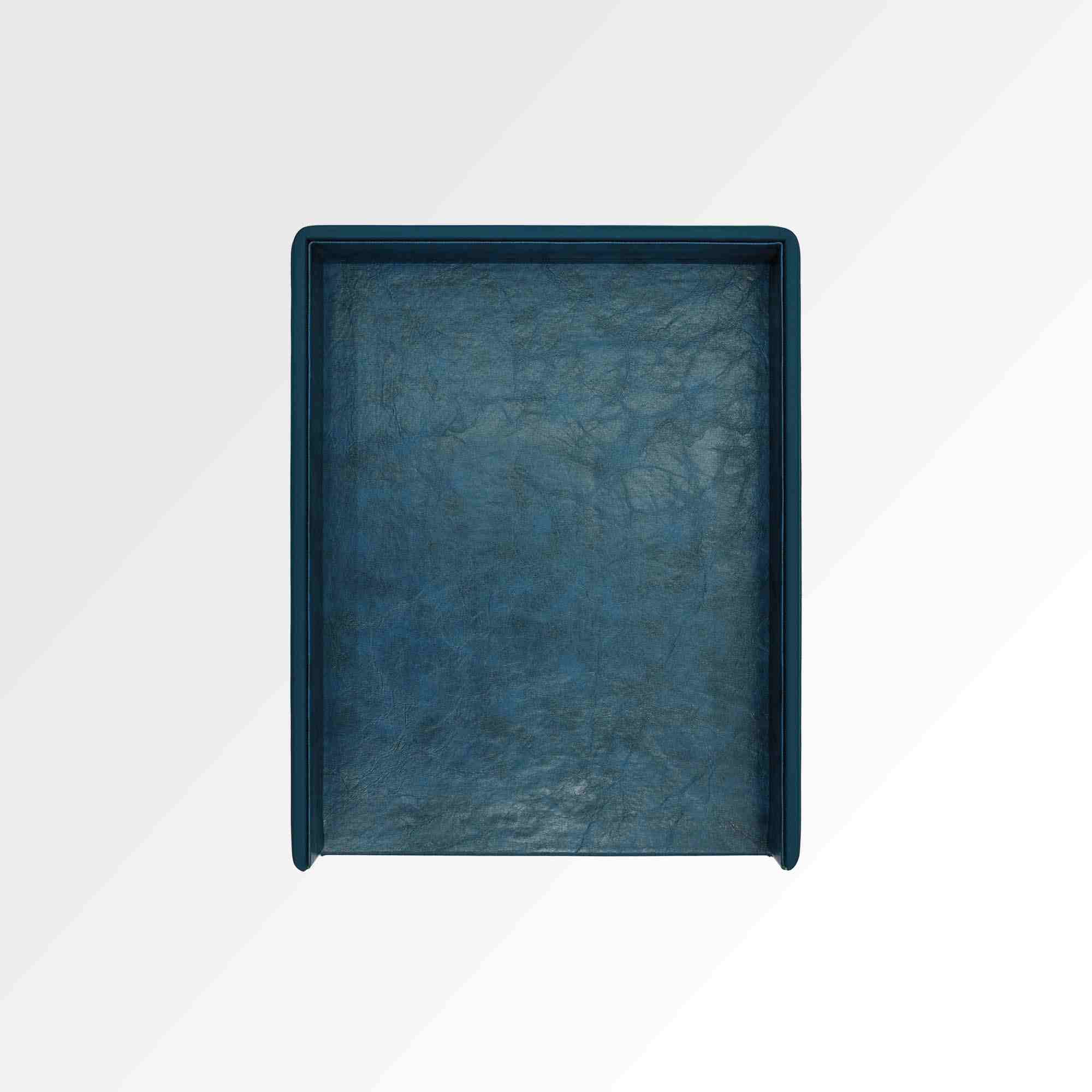 A4 Paper Tray / Letter Tray | Faux Leather | Moderno | Blue
