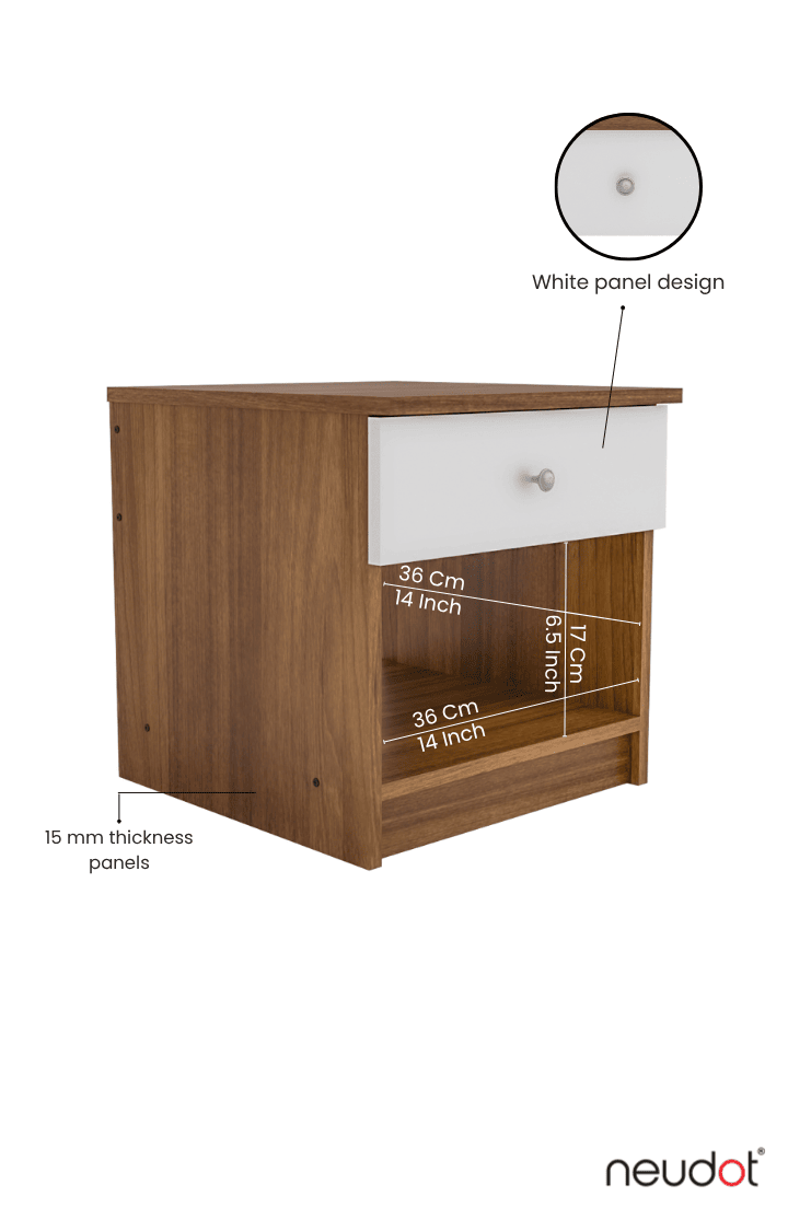 Dallas Bedside Table - Leon Teak (DIY)