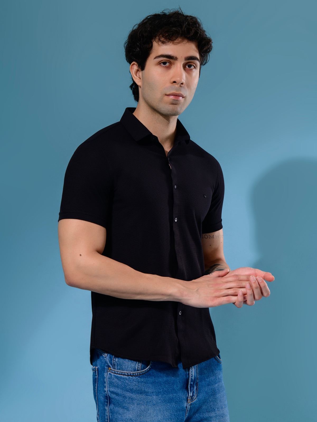 ALBION MENS NEW GARAGE 5 (BLACK) SHIRT