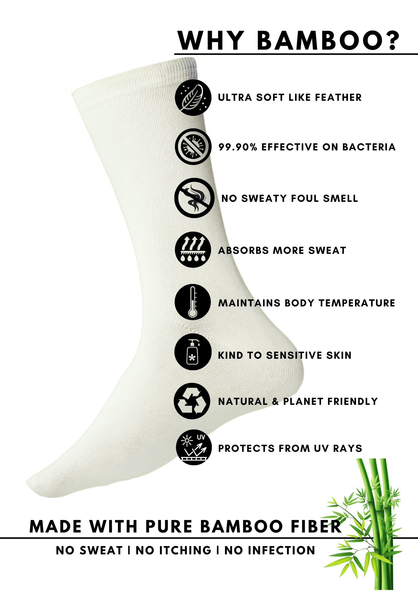 Bamboo Ankle Length Socks