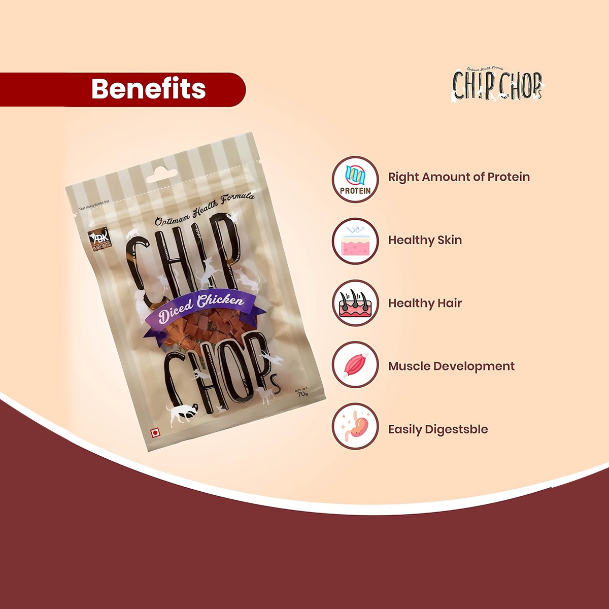 Chip Chops Diced Chicken Dog Treats