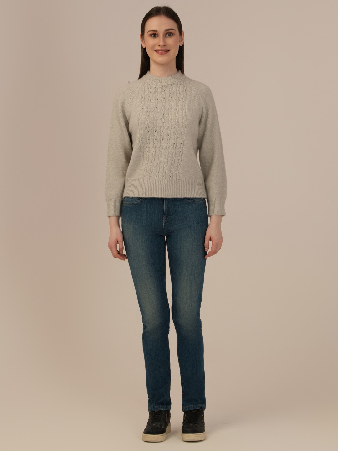 Albion winter grey woolen top