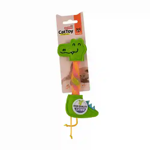 Barkbutler Fofos Crocodile Flick Tube Catnip Toy for Cats