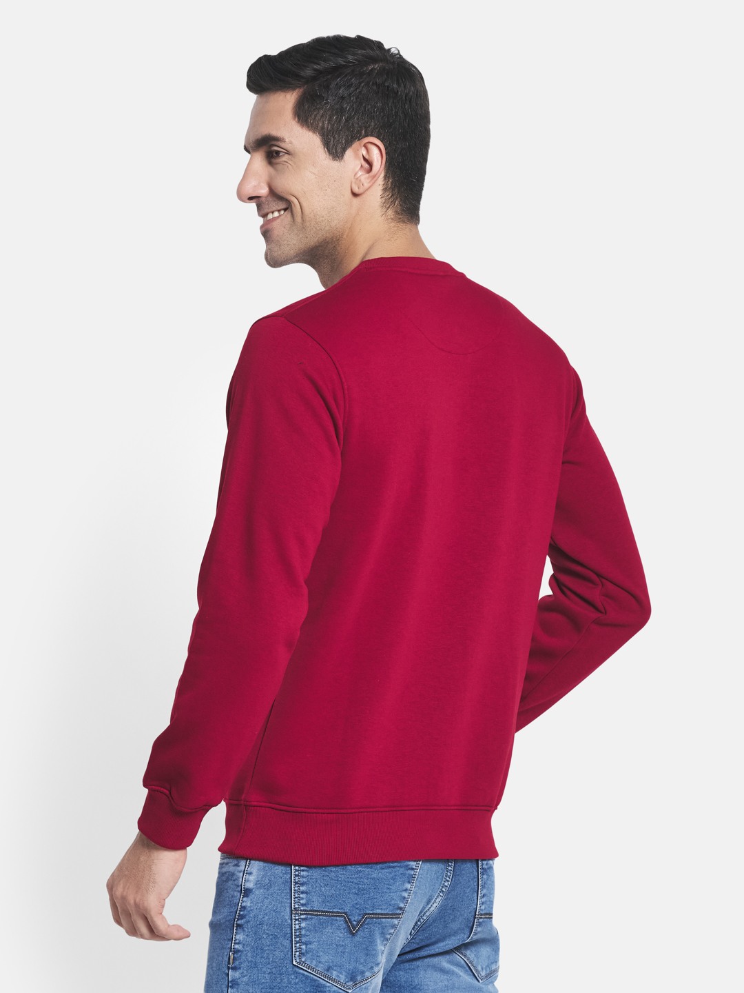 Octave Men Maroon Sweatshirt