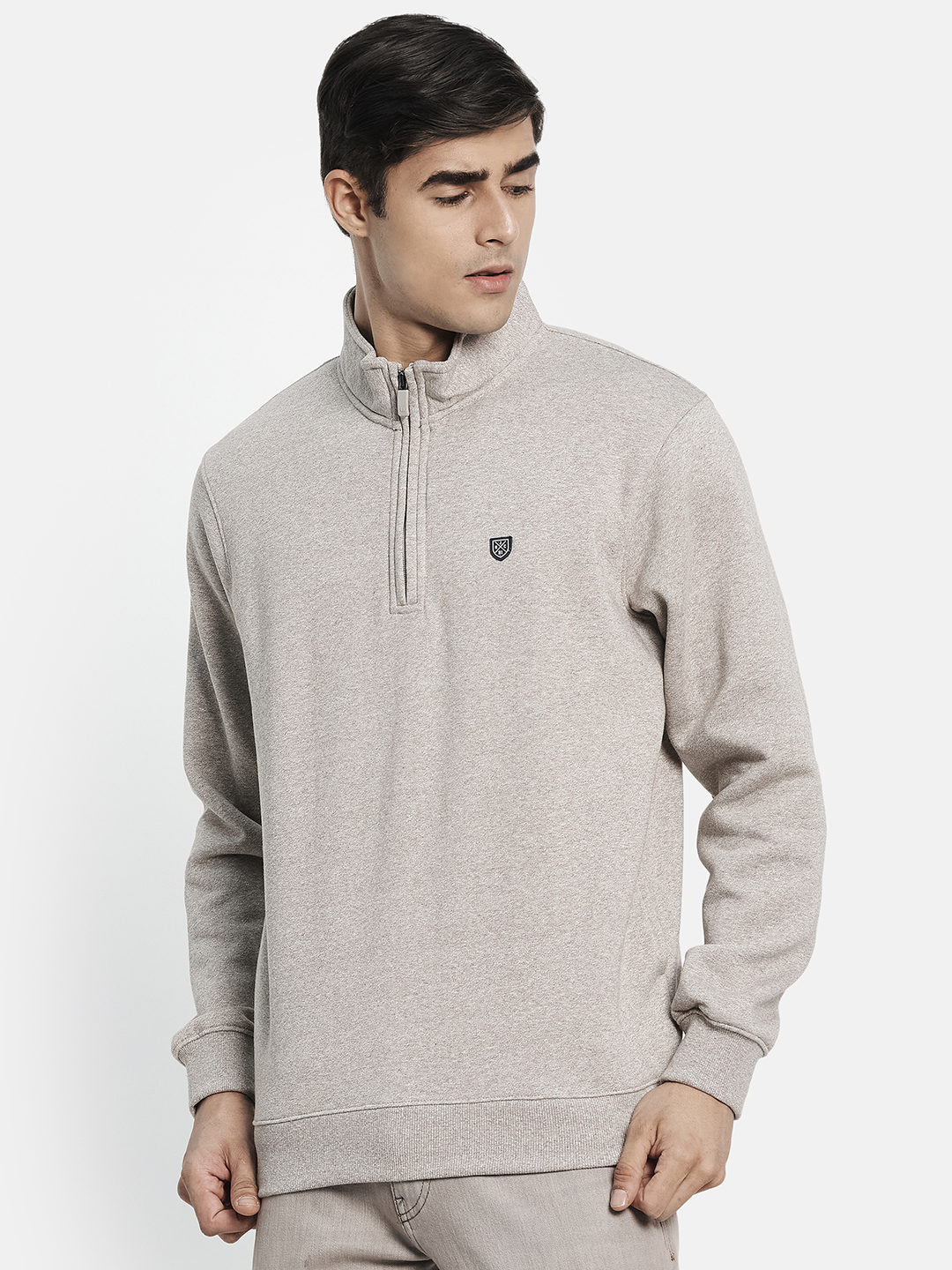 Octave Men Beige Sweatshirt