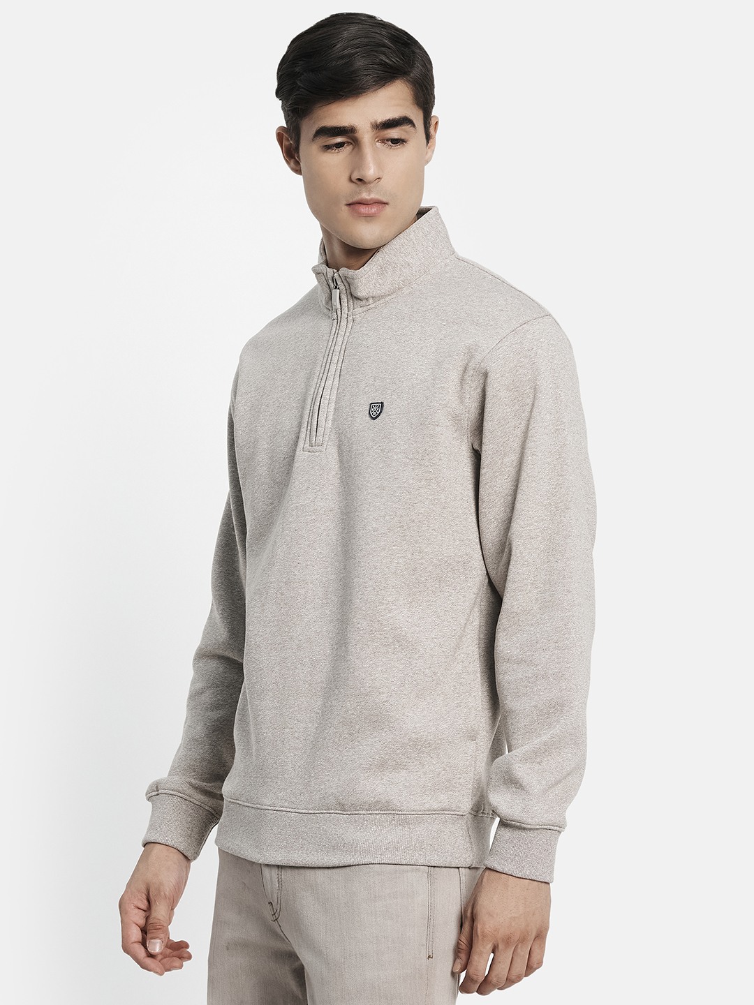 Octave Men Beige Sweatshirt