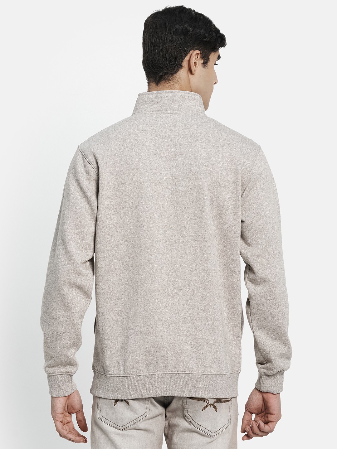 Octave Men Beige Sweatshirt