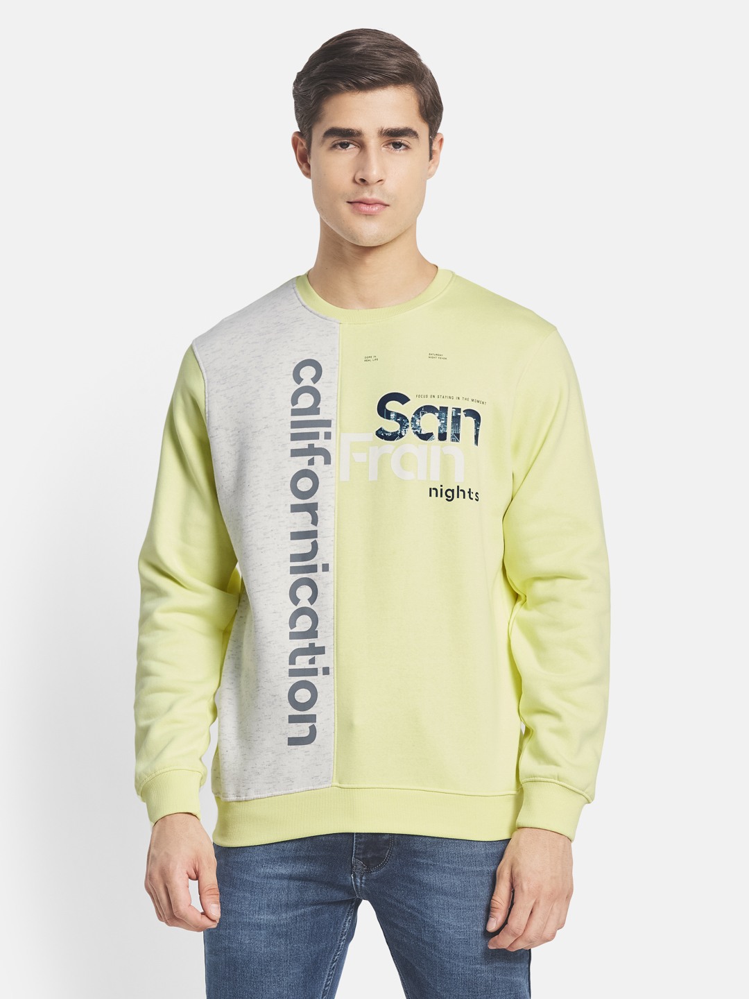 Octave yellow sweatshirt store