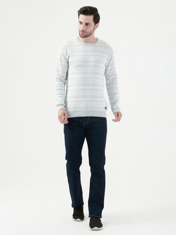 Octave Mens Grey Melange Pullover