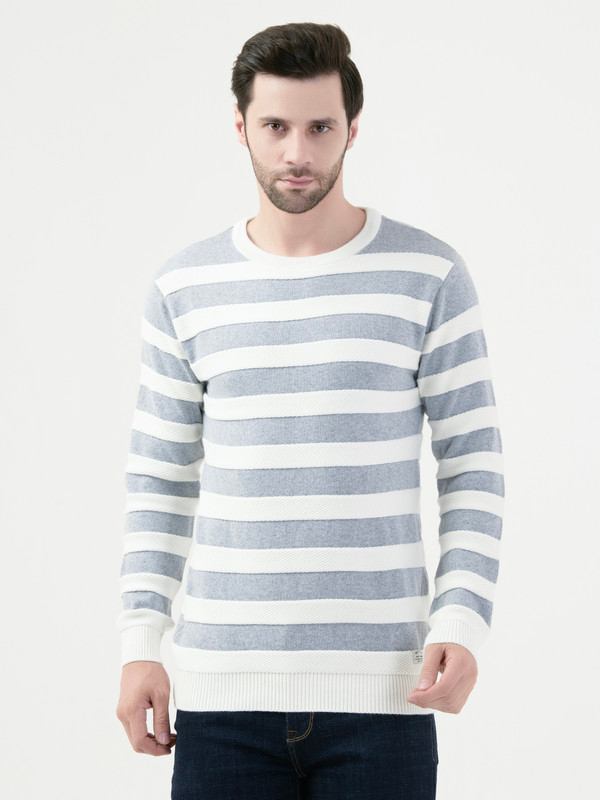 Octave Mens Grey Melange Pullover