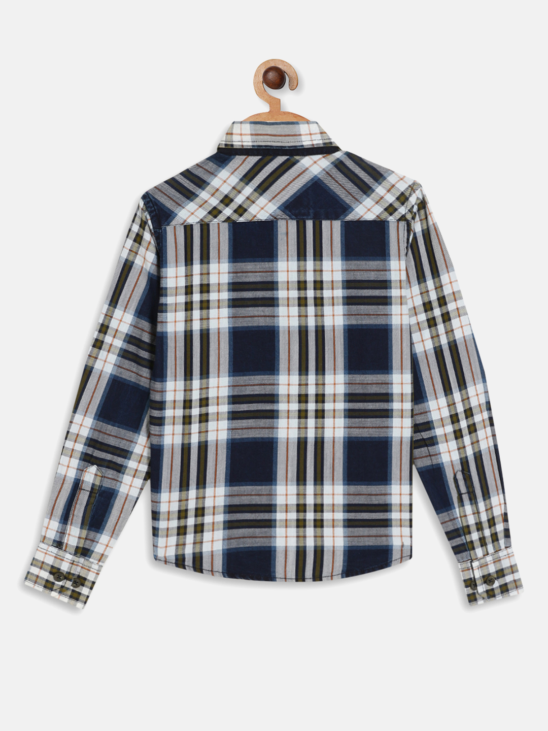 Octave Boys White Tartan Checks Checked Casual Shirt