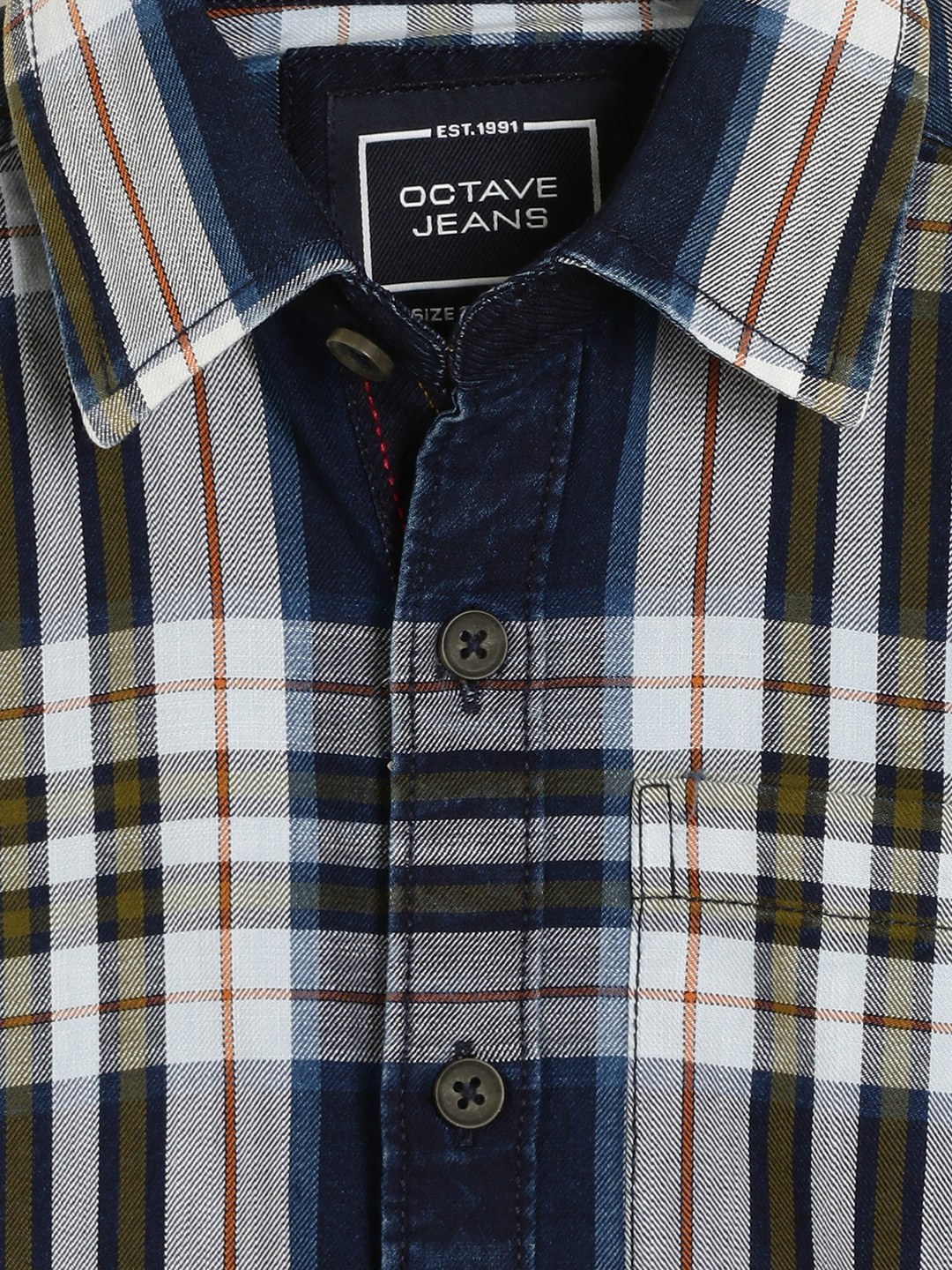 Octave Boys White Tartan Checks Checked Casual Shirt
