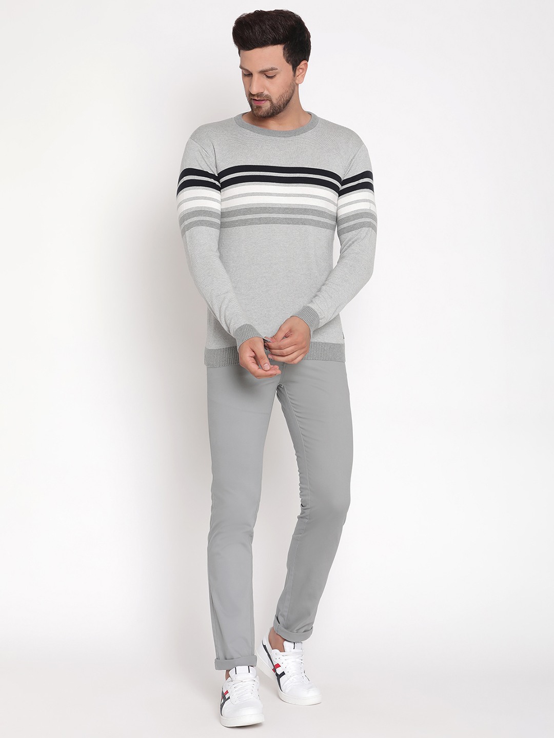 Men LIGHT GREY Chinos