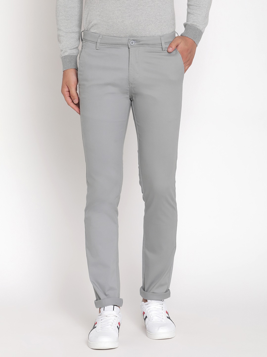 Men LIGHT GREY Chinos