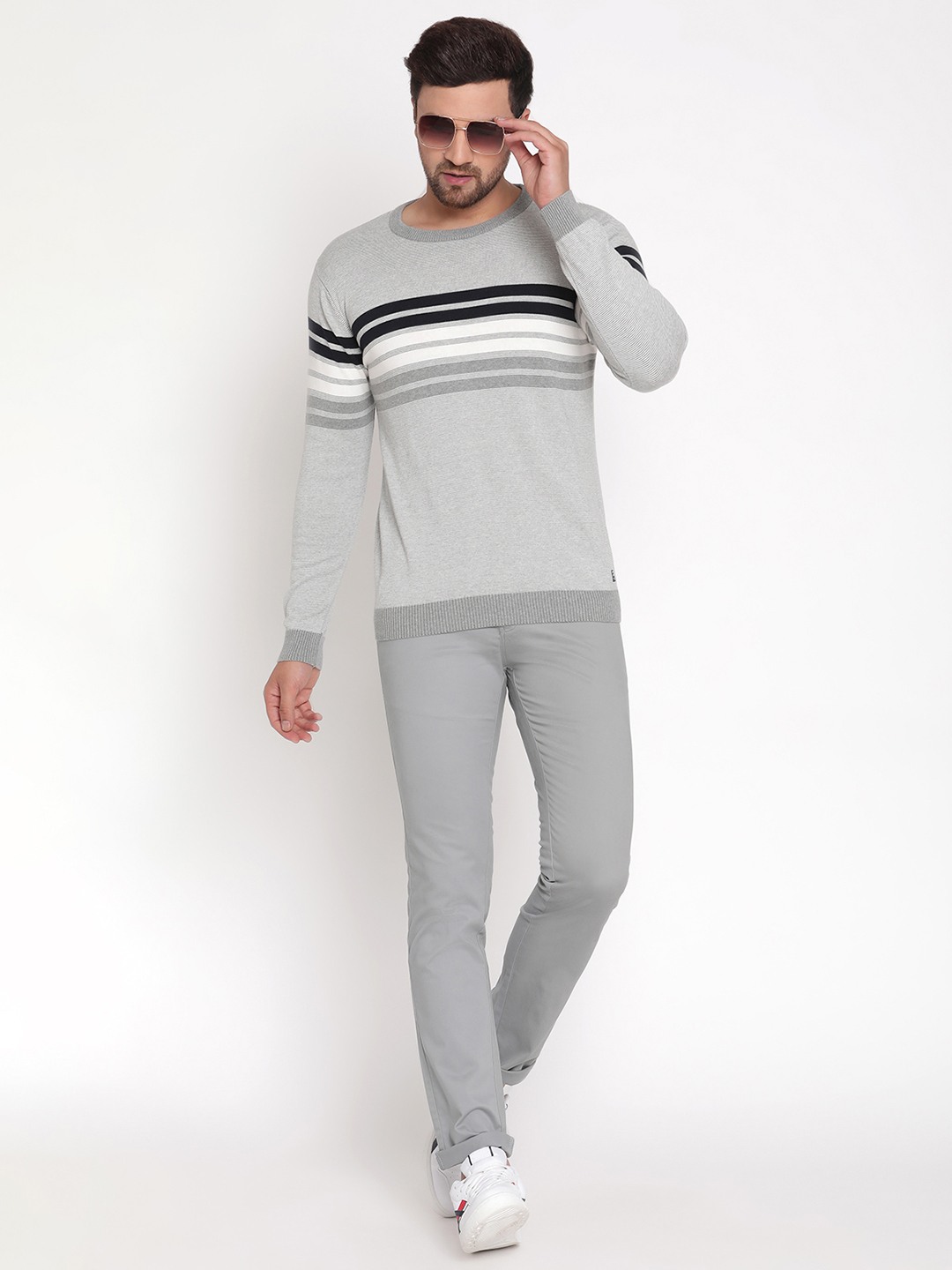 Men LIGHT GREY Chinos
