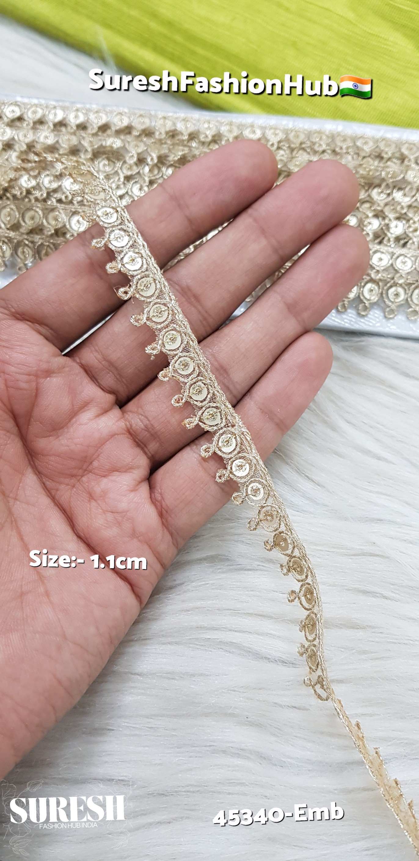 Pearl  Elegant Dori & Sequence Organza Lace