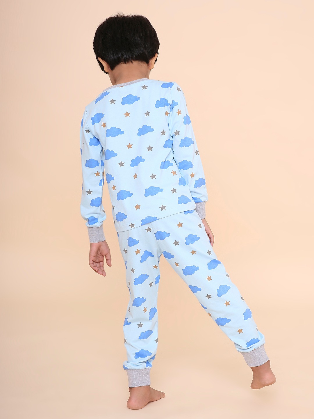 Boys- 2 piece printed cotton jogger lounge set