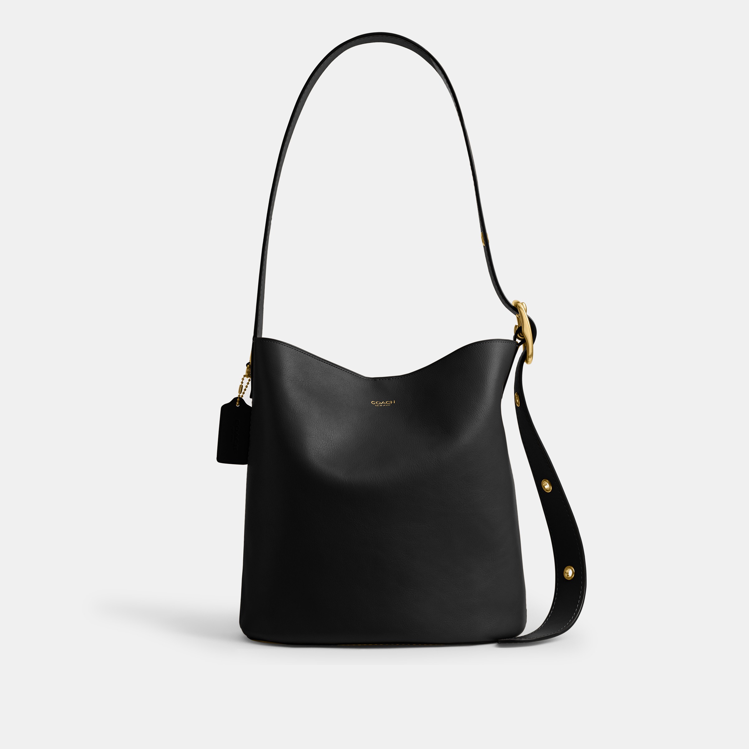Natural Grain Leather Bleecker Bucket Bag