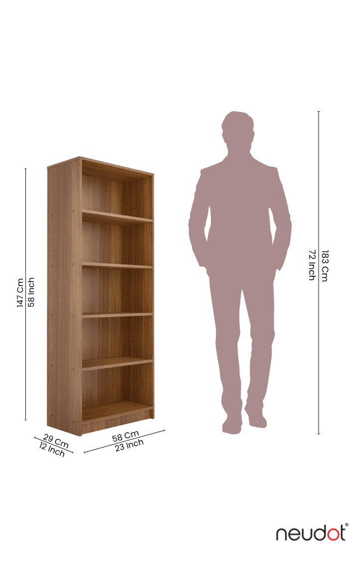 Bravo Open Bookshelf - Leon Teak