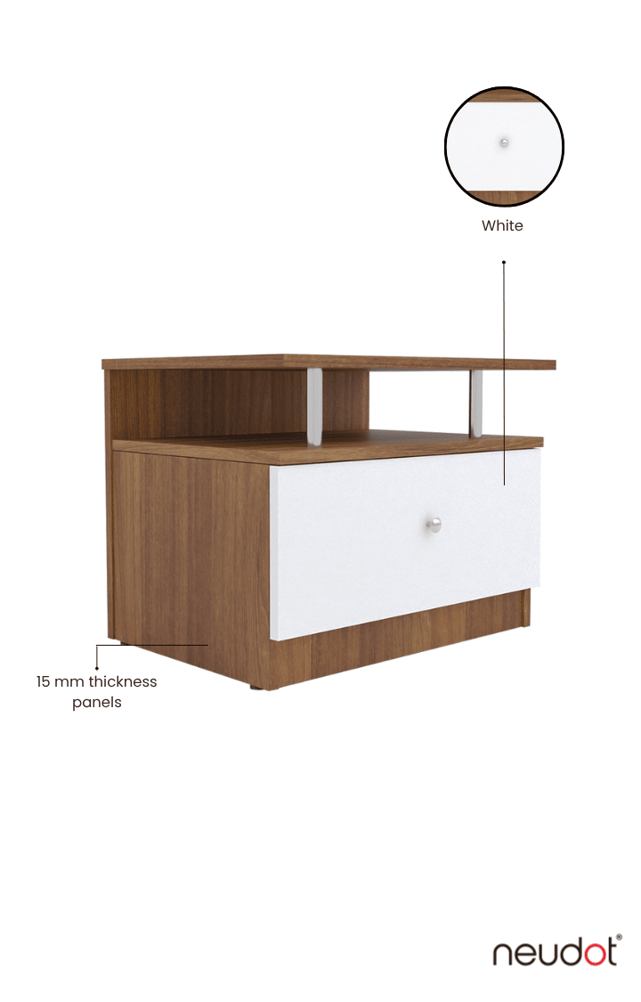 Pico Bedside Table - Leon Teak (DIY)