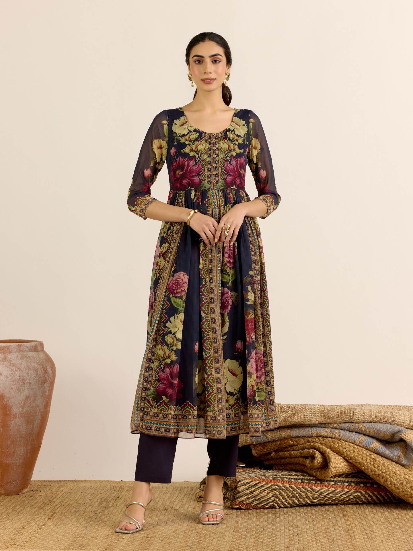 Navy Lyala Suit Set