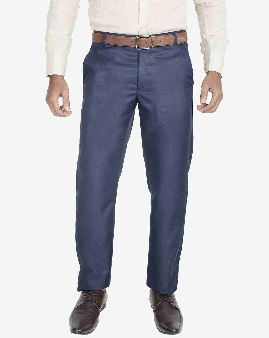 Slim Fit Flat-Front Trousers