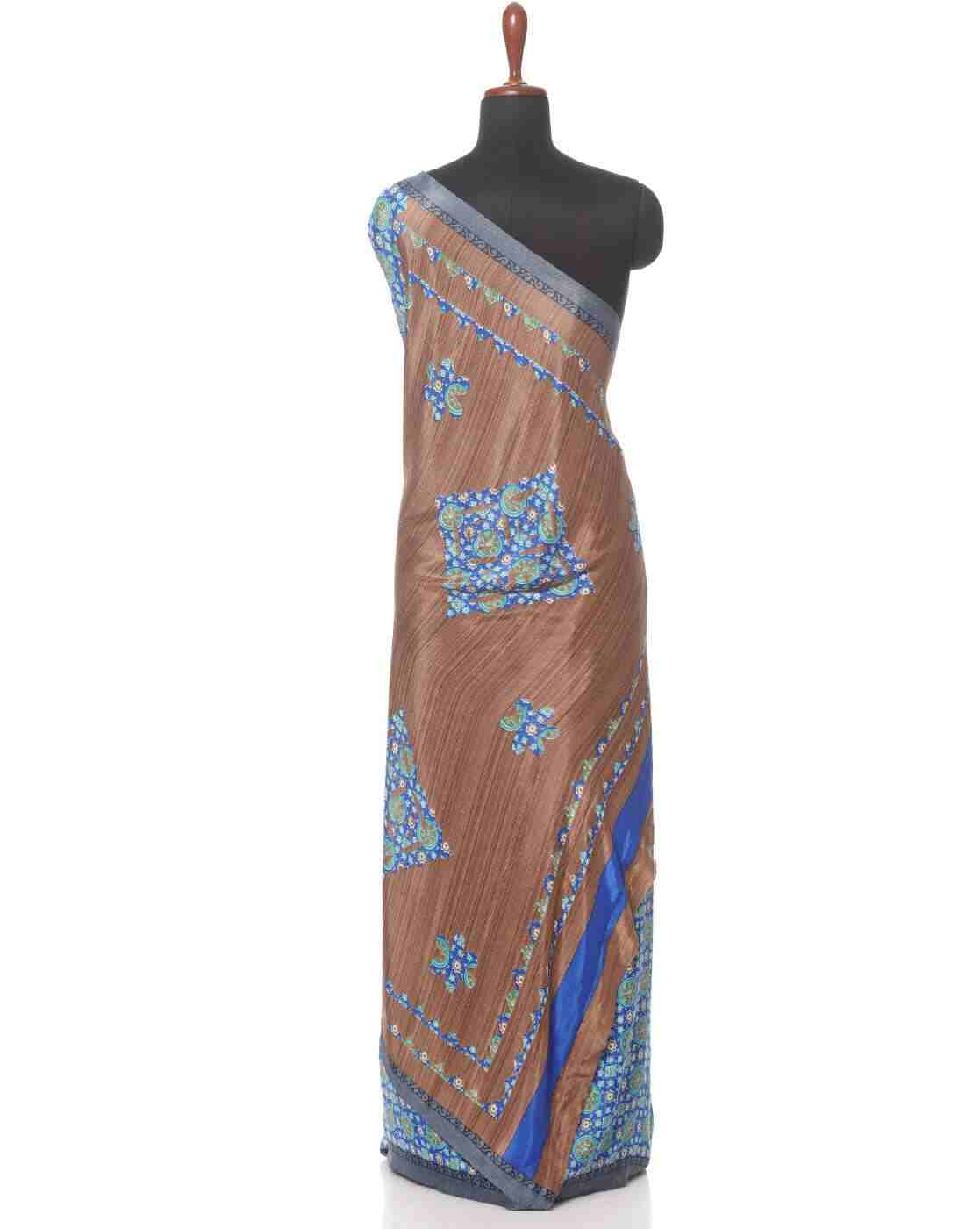 ONLY VIMAL | Geometric Print Crepe Saree