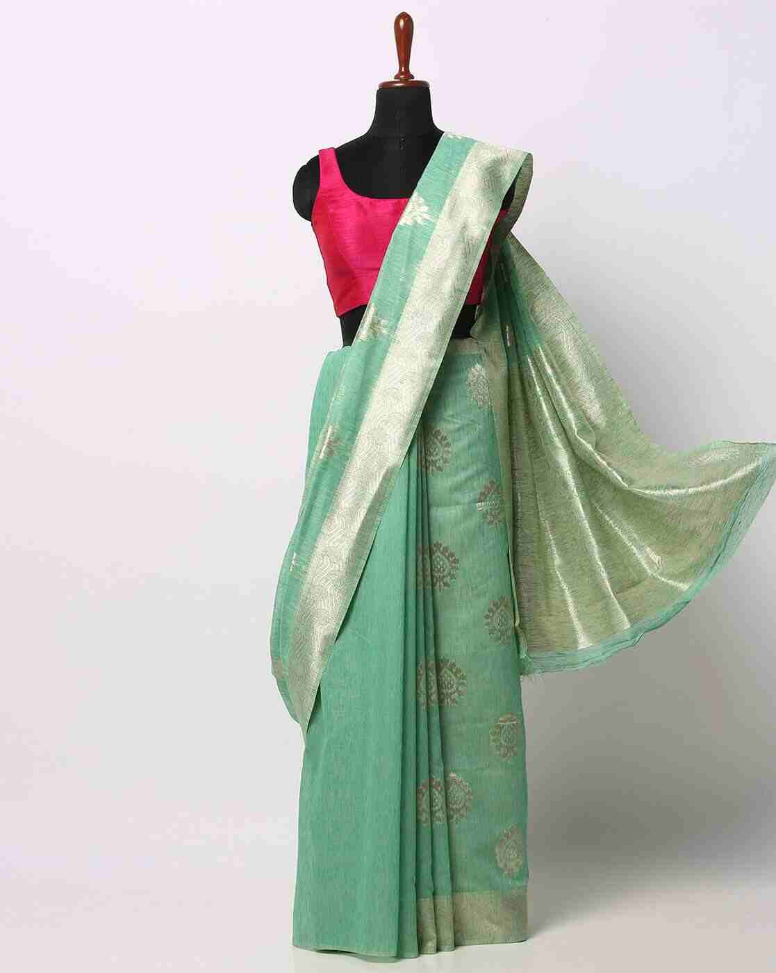 Art Silk Saree with Woven Motifs