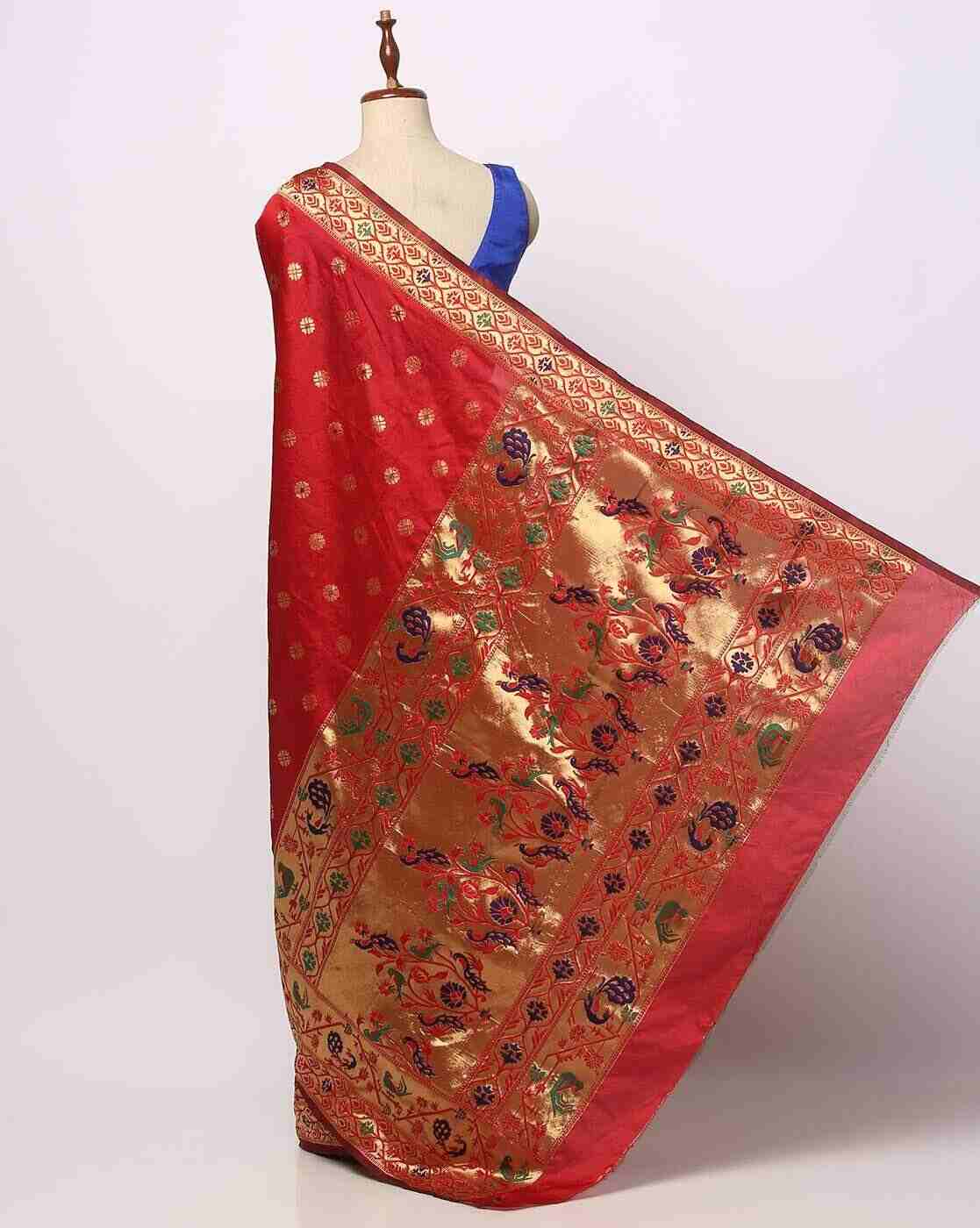 ONLY VIMAL | Art Silk Saree with Woven Motifs