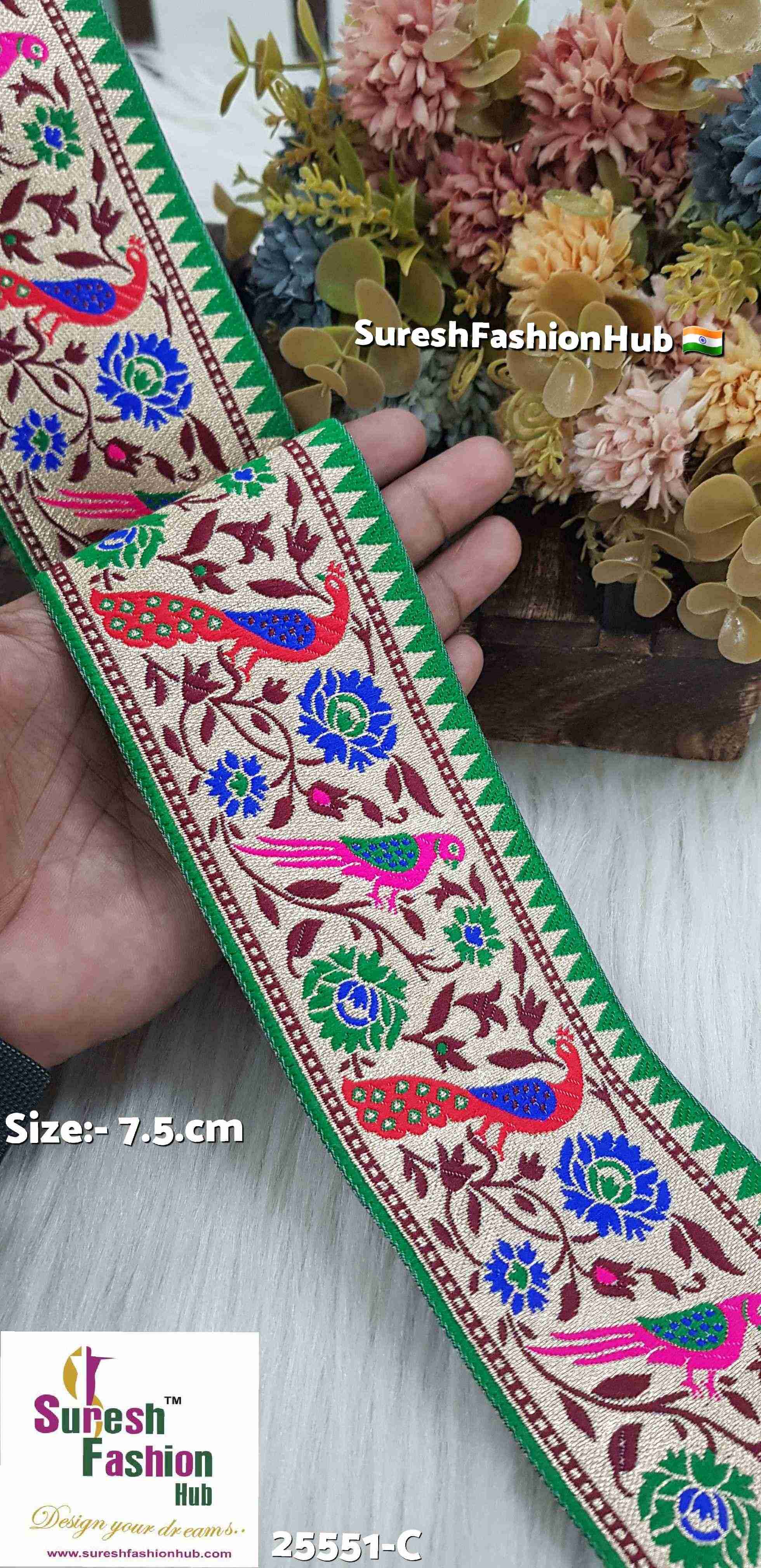 Peacock & Parrot Banarasi Green Lace