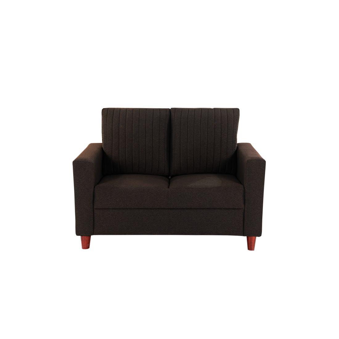 neudot Roman Sofa for Living Room |2 Persons Sofa|Premium Fabric with Cushioned Armrest | Solid Wood Frame|2 Seater in Chocolate Brown Color