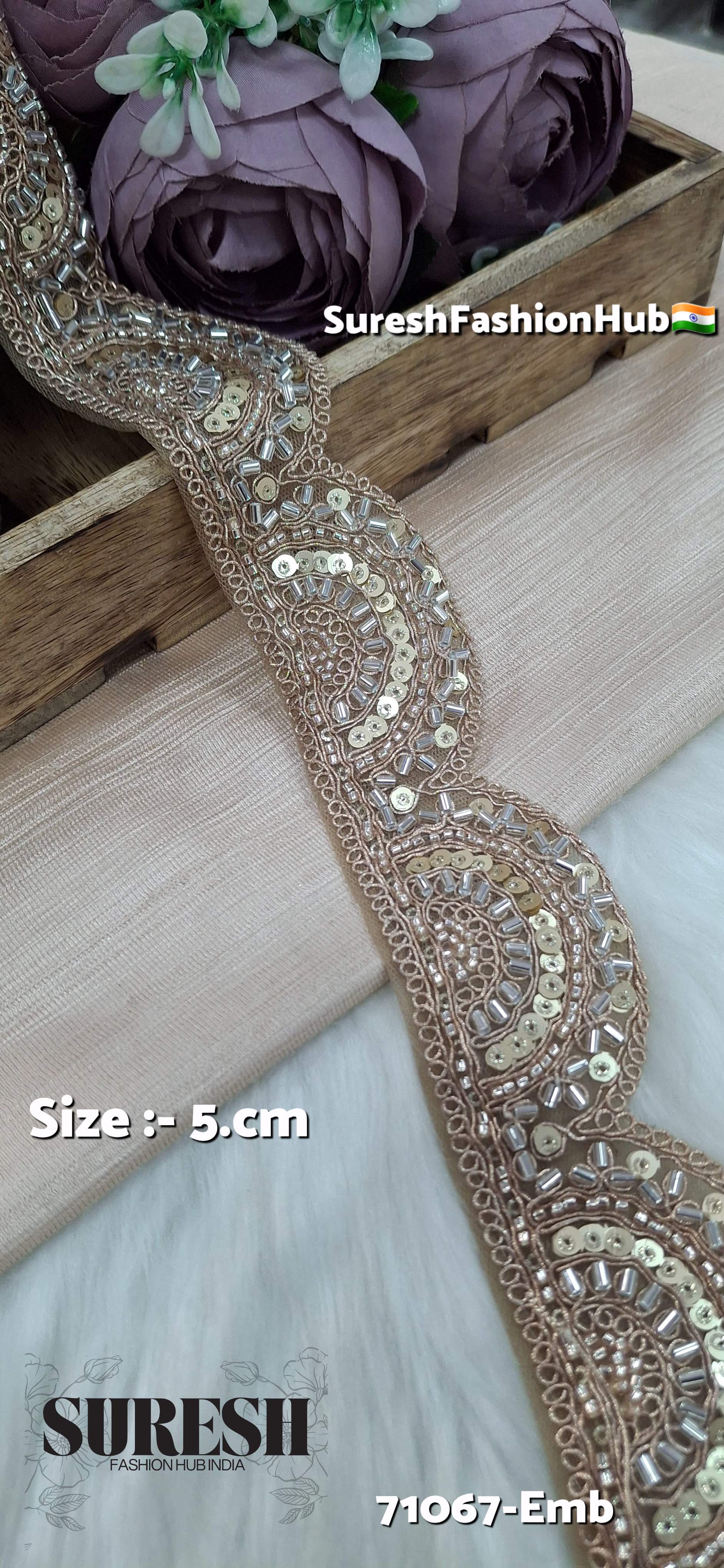 Rose Royale Floral Border Lace