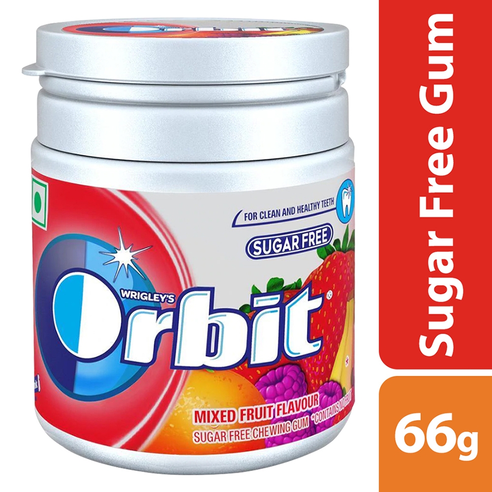 Wrigley's Orbit Sugar Free Mixed Fruit Chewing Gum 66 G