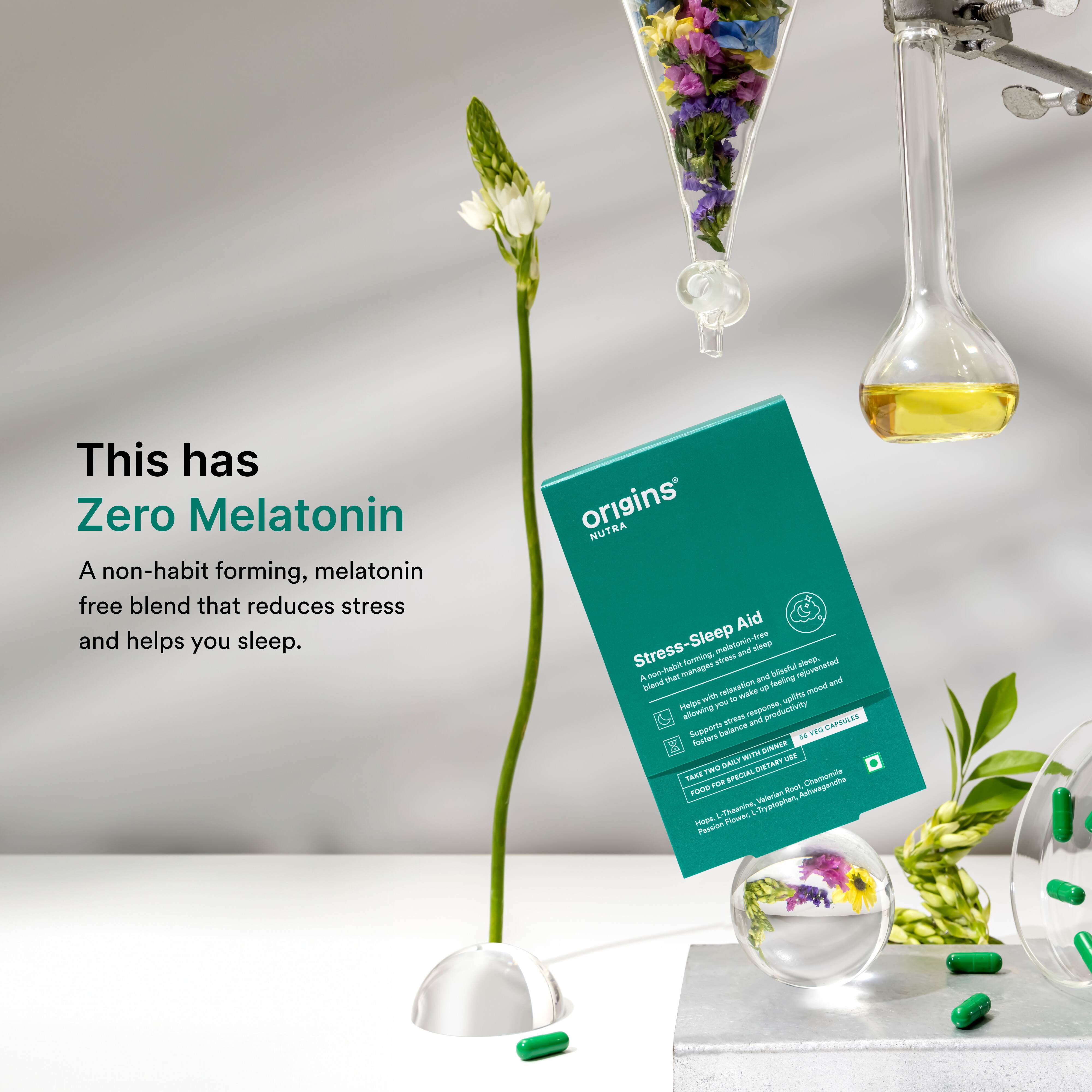Origins Nutra | Stress-Sleep Aid Capsules| 56 Cap